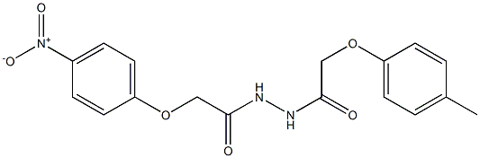 N'-[2-(4-methylphenoxy)acetyl]-2-(4-nitrophenoxy)acetohydrazide Struktur