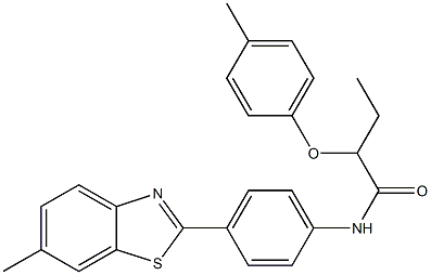 N-[4-(6-methyl-1,3-benzothiazol-2-yl)phenyl]-2-(4-methylphenoxy)butanamide Struktur