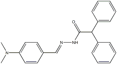 N'-{(E)-[4-(dimethylamino)phenyl]methylidene}-2,2-diphenylacetohydrazide Struktur