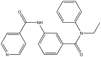 N-{3-[(ethylanilino)carbonyl]phenyl}isonicotinamide Struktur