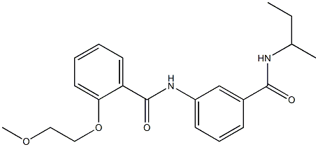 N-{3-[(sec-butylamino)carbonyl]phenyl}-2-(2-methoxyethoxy)benzamide Struktur