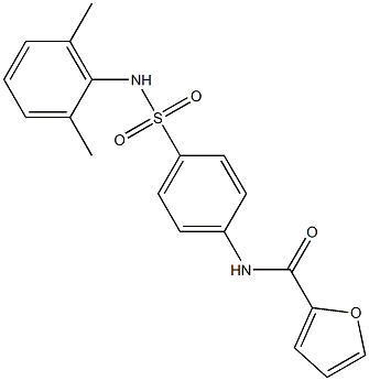 N-{4-[(2,6-dimethylanilino)sulfonyl]phenyl}-2-furamide Struktur