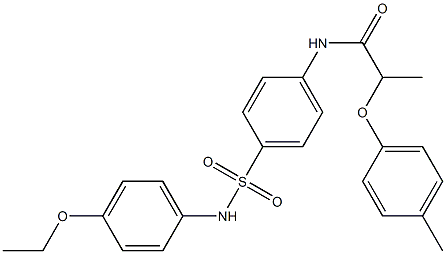 N-{4-[(4-ethoxyanilino)sulfonyl]phenyl}-2-(4-methylphenoxy)propanamide Struktur