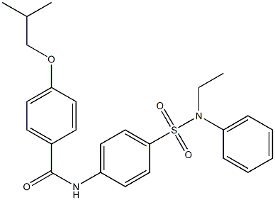 N-{4-[(ethylanilino)sulfonyl]phenyl}-4-isobutoxybenzamide Struktur