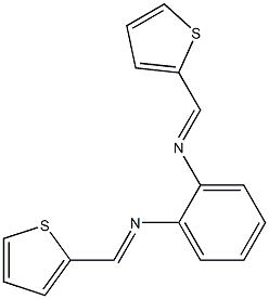 N-[(E)-2-thienylmethylidene]-N-(2-{[(E)-2-thienylmethylidene]amino}phenyl)amine Struktur