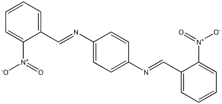 N-[(E)-(2-nitrophenyl)methylidene]-N-(4-{[(E)-(2-nitrophenyl)methylidene]amino}phenyl)amine Struktur