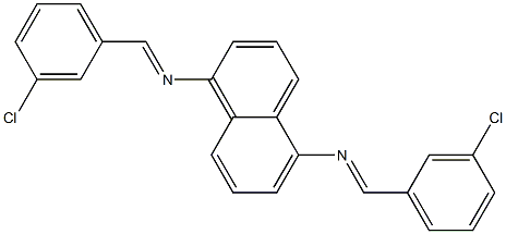 N-[(E)-(3-chlorophenyl)methylidene]-N-(5-{[(E)-(3-chlorophenyl)methylidene]amino}-1-naphthyl)amine Struktur