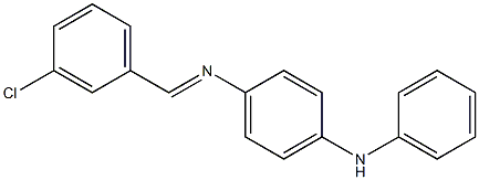 N-(4-anilinophenyl)-N-[(E)-(3-chlorophenyl)methylidene]amine Struktur