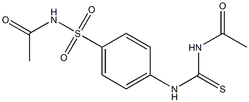 N-acetyl-4-{[(acetylamino)carbothioyl]amino}benzenesulfonamide Struktur