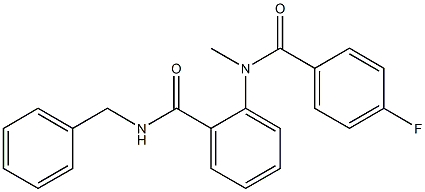 N-benzyl-2-[(4-fluorobenzoyl)(methyl)amino]benzamide Struktur