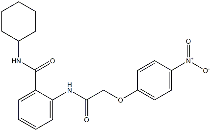 N-cyclohexyl-2-{[2-(4-nitrophenoxy)acetyl]amino}benzamide Struktur