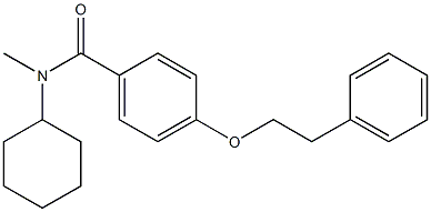 N-cyclohexyl-N-methyl-4-(phenethyloxy)benzamide Struktur