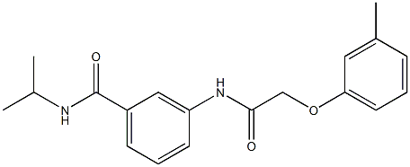 N-isopropyl-3-{[2-(3-methylphenoxy)acetyl]amino}benzamide Struktur