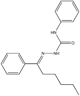 N-phenyl-2-[(E)-1-phenylhexylidene]-1-hydrazinecarboxamide Struktur