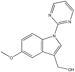 [5-methoxy-1-(2-pyrimidinyl)-1H-indol-3-yl]methanol Struktur