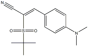 (Z)-2-(tert-butylsulfonyl)-3-[4-(dimethylamino)phenyl]-2-propenenitrile Struktur