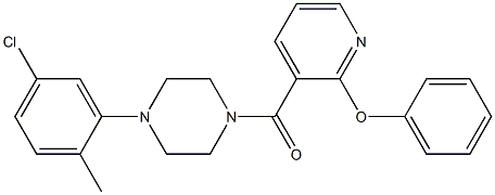 [4-(5-chloro-2-methylphenyl)piperazino](2-phenoxy-3-pyridinyl)methanone Struktur