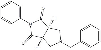 (3aR,6aS)-5-benzyl-2-phenyltetrahydropyrrolo[3,4-c]pyrrole-1,3(2H,3aH)-dione Struktur