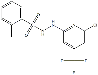 N'-[6-chloro-4-(trifluoromethyl)-2-pyridinyl]-2-methylbenzenesulfonohydrazide Struktur