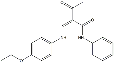 (Z)-2-acetyl-3-(4-ethoxyanilino)-N-phenyl-2-propenamide Struktur