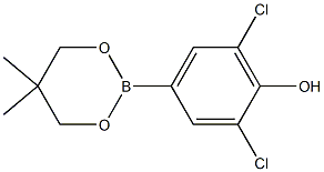 2,6-Dichloro-4-(5,5-dimethyl-1,3,2-dioxaborinane-2-yl)phenol Struktur