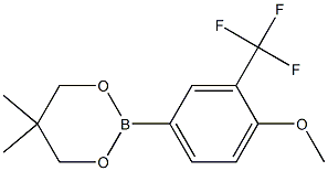 2-[4-Methoxy-3-(trifluoromethyl)phenyl]-5,5-dimethyl-1,3,2-dioxaborinane Struktur