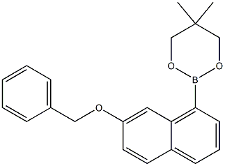 2-(7-Benzyloxynaphthalen-1-yl)-5,5-dimethyl-1,3,2-dioxaborinane Struktur