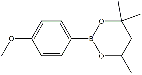 2-(4-Methoxyphenyl)-4,4,6-trimethyl-1,3,2-dioxaborinane Struktur