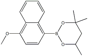 2-(4-Methoxynaphthalen-1-yl)-4,4,6-trimethyl-1,3,2-dioxaborinane Struktur