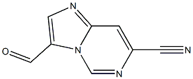 3-formylimidazo[1,2-c]pyrimidine-7-carbonitrile Struktur