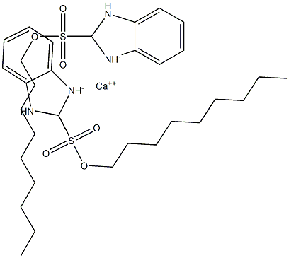 Bis(2,3-dihydro-2-nonyl-1H-benzimidazole-2-sulfonic acid)calcium salt Struktur