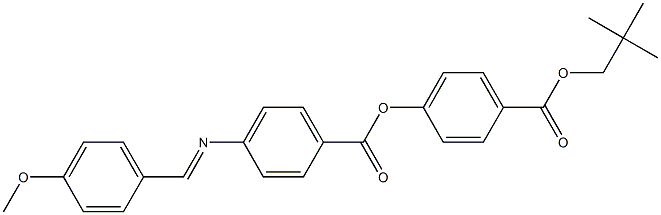 4-[4-(4-Methoxybenzylideneamino)benzoyloxy]benzoic acid (2,2-dimethylpropyl) ester Struktur