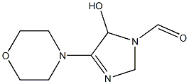 4-Morpholino-2,5-dihydro-5-hydroxy-1H-imidazole-1-carbaldehyde Struktur