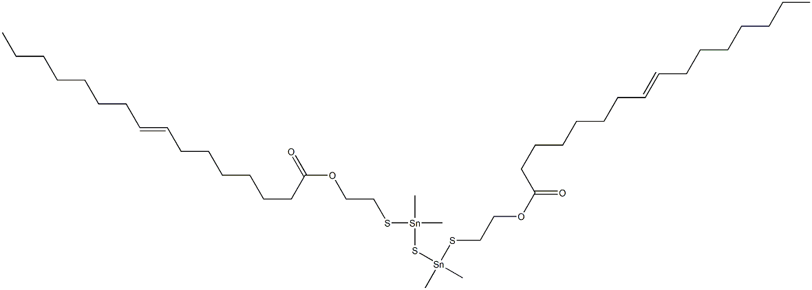 Bis[dimethyl[[2-(7-pentadecenylcarbonyloxy)ethyl]thio]stannyl] sulfide Struktur