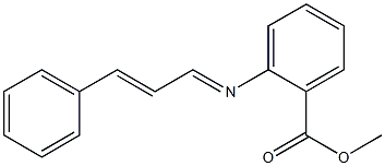 2-(Cinnamylideneamino)benzoic acid methyl ester Struktur