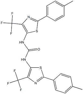 1,3-Bis[2-(4-methylphenyl)-4-(trifluoromethyl)thiazol-5-yl]urea Struktur