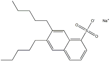 6,7-Dipentyl-1-naphthalenesulfonic acid sodium salt Struktur