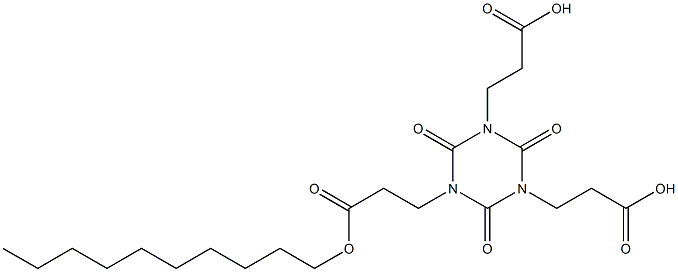 2,4,6-Trioxo-1,3,5-triazine-1,3,5(2H,4H,6H)-tri(propanoic acid decyl) ester Struktur