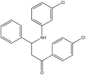 1-(4-Chlorophenyl)-3-(phenyl)-3-[(3-chlorophenyl)amino]propan-1-one Struktur