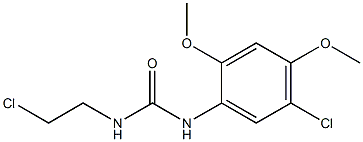 1-(2-Chloroethyl)-3-(5-chloro-2,4-dimethoxyphenyl)urea Struktur