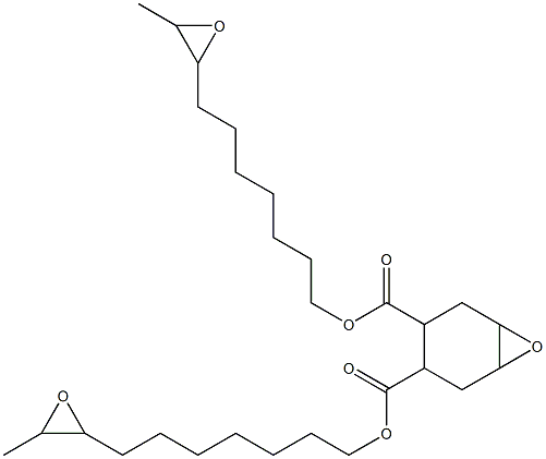 7-Oxabicyclo[4.1.0]heptane-3,4-dicarboxylic acid bis(8,9-epoxydecan-1-yl) ester Struktur