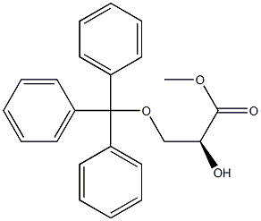 [S,(+)]-2-Hydroxy-3-(trityloxy)propionic acid methyl ester Struktur