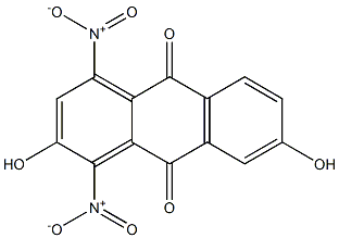 2,7-Dihydroxy-1,4-dinitroanthraquinone Struktur