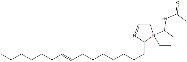 1-[1-(Acetylamino)ethyl]-1-ethyl-2-(8-pentadecenyl)-3-imidazoline-1-ium Struktur