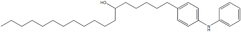 4-(6-Hydroxyoctadecyl)phenylphenylamine Struktur