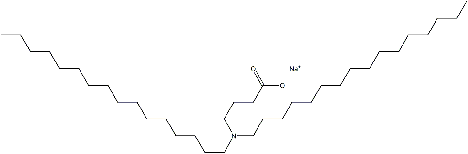 4-(Dihexadecylamino)butyric acid sodium salt Struktur