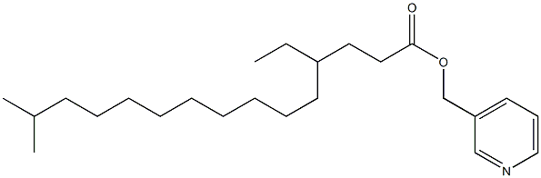 4-Ethyl-14-methylpentadecanoic acid (3-pyridyl)methyl ester Struktur