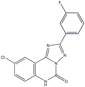 9-Chloro-2-(3-fluorophenyl)[1,2,4]triazolo[1,5-c]quinazolin-5(6H)-one Struktur