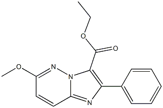 6-Methoxy-2-phenylimidazo[1,2-b]pyridazine-3-carboxylic acid ethyl ester Struktur