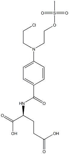 N-[4-[(2-Chloroethyl)[2-(mesyloxy)ethyl]amino]benzoyl]-L-glutamic acid Struktur